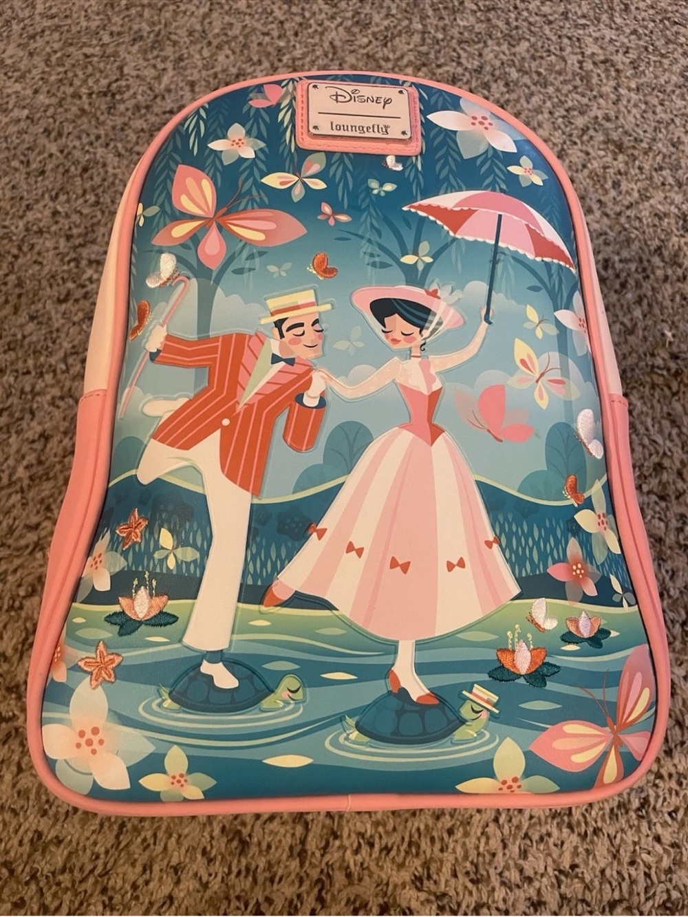 Loungefly Disney Mary Poppins & Bert Jolly Mini Backpack rare HTF